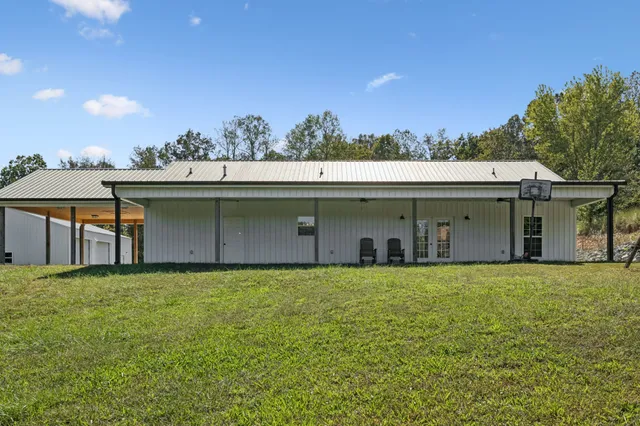 an aerial view of a residential houses