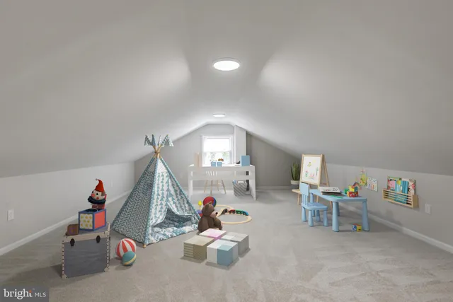 a view of an empty room and a window