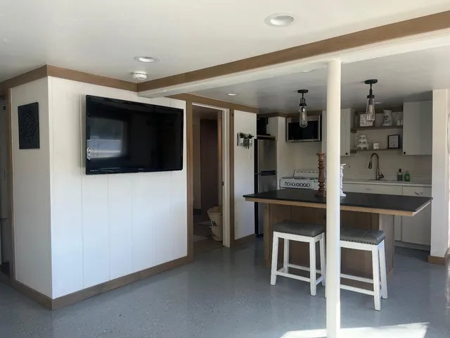 a view of a kitchen from the hallway