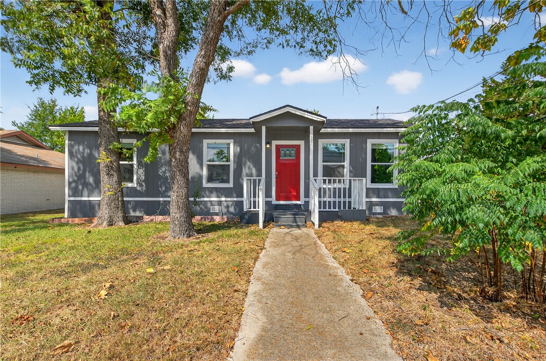 front view of a house with a porch