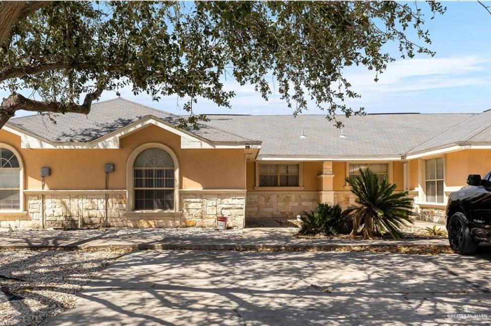a view of a street with some trees