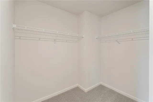 a view of small space with racks on the wall