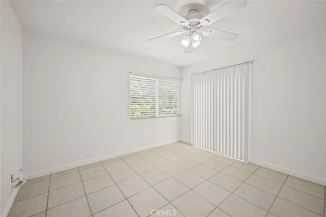 a view of a livingroom with a fan