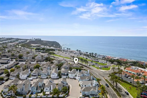 an aerial view of swimming pool