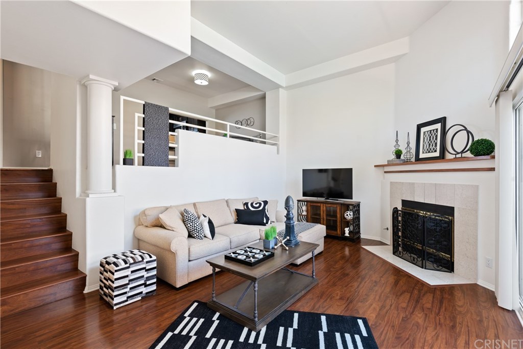 4341 Freedom Drive, Unit B Calabasas, CA 91302 - Photo 5 of 20 a living room with furniture and a fireplace