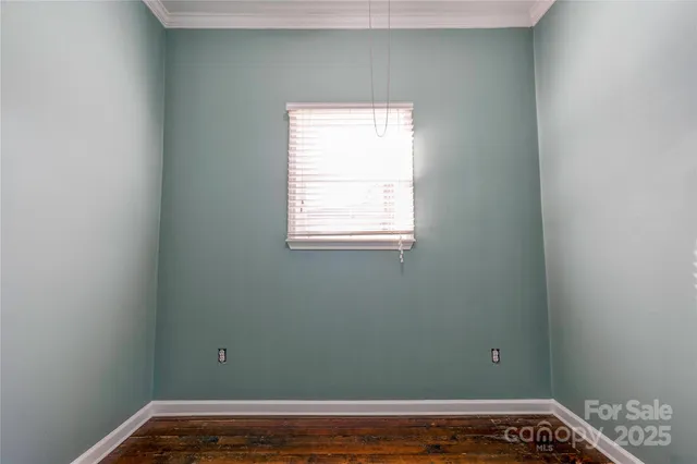 a view of a small space with window