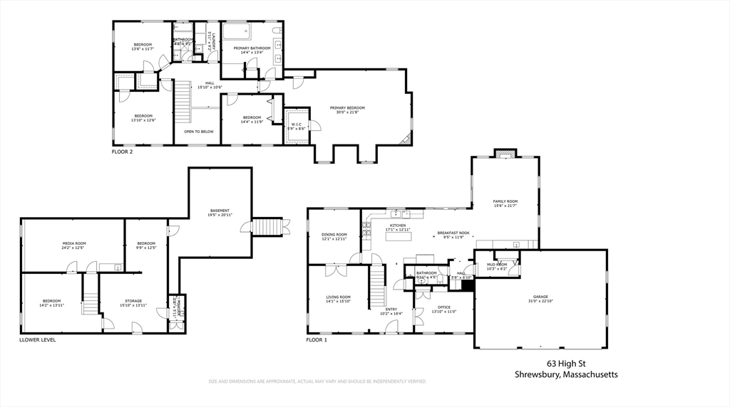 63 High Street Shrewsbury, MA 01545 - Photo 40 of 40 a picture of a floor plan