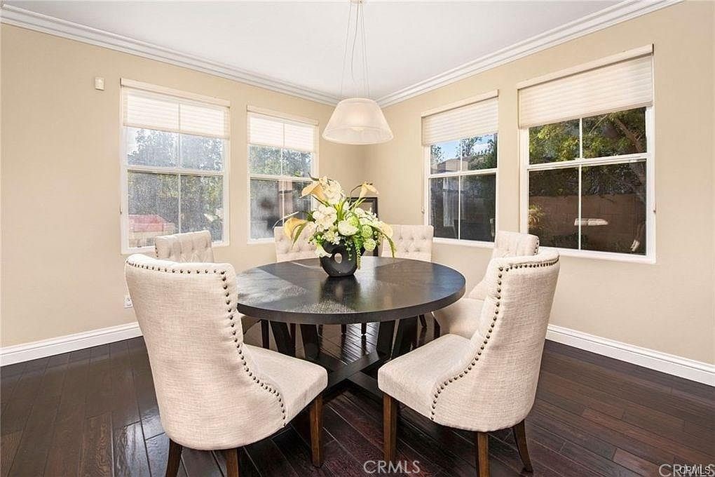 32 Walnut Creek Irvine, CA 92602 - Photo 10 of 24 a dining room with furniture a window and wooden floor