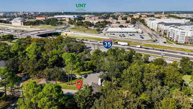 an aerial view of a city