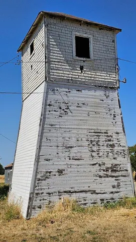 a view of a wooden door