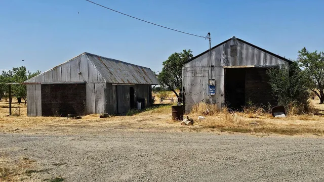 a house with trees in the background