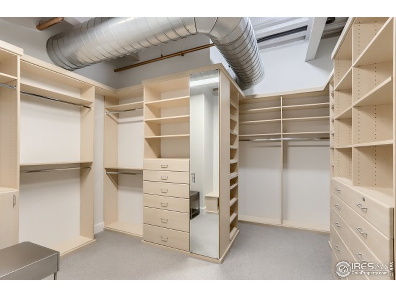 1360 Walnut Street, Unit 301 Boulder, CO 80302 - Photo 17 of 40 a view of walk in closet with empty racks