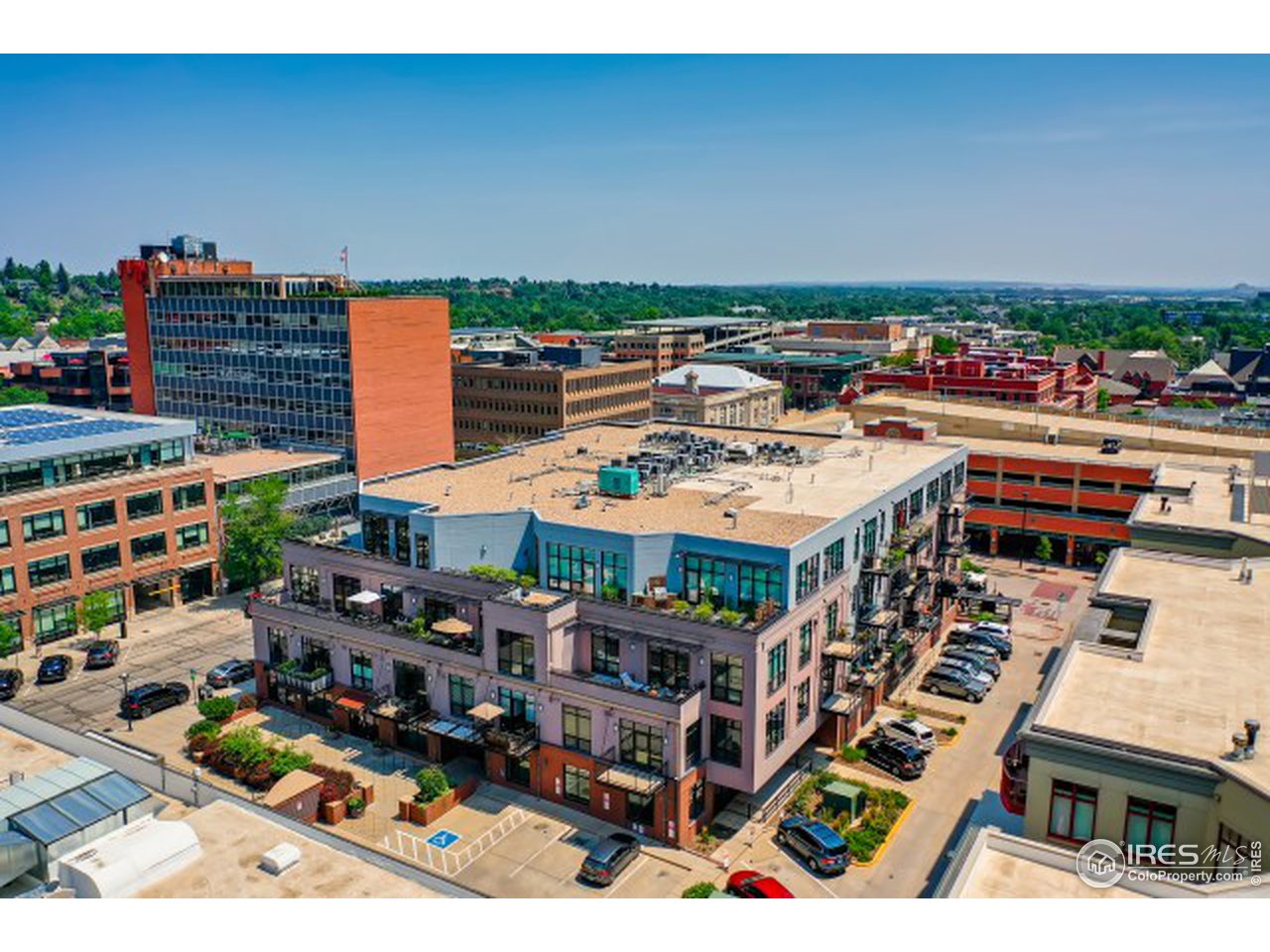 1360 Walnut Street, Unit 301 Boulder, CO 80302 - Photo 39 of 40 an aerial view of a building with outdoor area