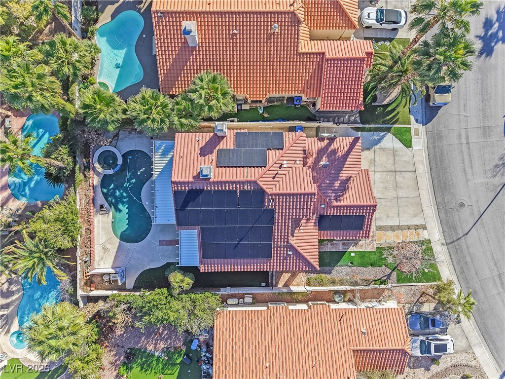 14 Barton Spring Circle Henderson, NV 89074 - Photo 60 of 64 Bird's eye view of a pool