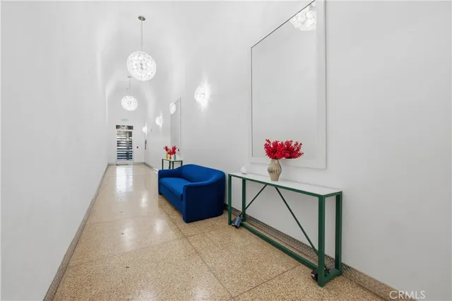 a view of an entryway with potted plants