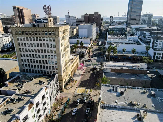 an aerial view of a city