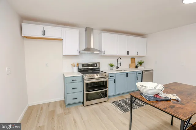 a view of a room that has a window