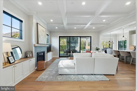 a living room with furniture and a couch
