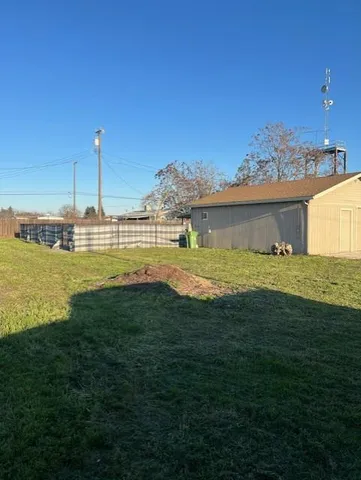 a view of an ocean with a big yard