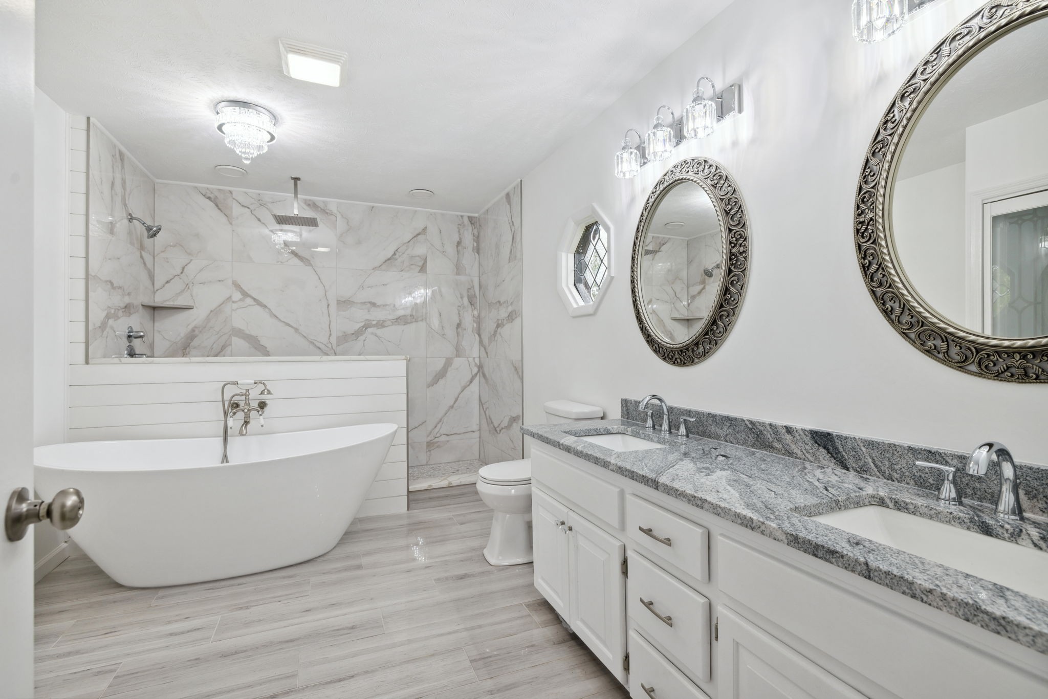 500 Brown Road Bon Aqua, TN 37025 - Photo 11 of 35 a bathroom with a double vanity sink and a mirror