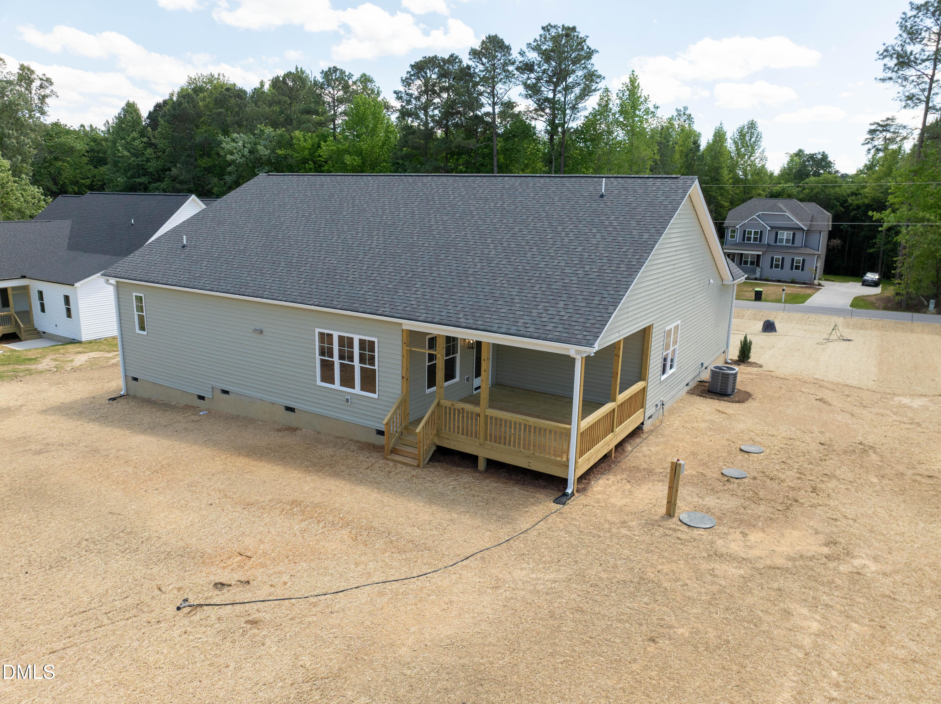 2275 Peachtree Hills Road Spring Hope, NC 27882 - Photo 40 of 43 an aerial view of a house with a yard