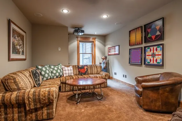 a view of a balcony with chair