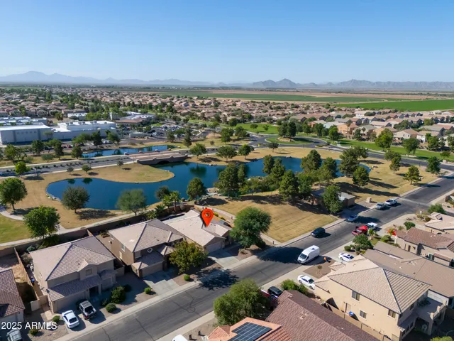 an aerial view of a city