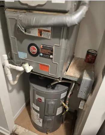 a view of water heater room