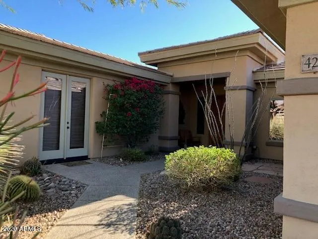 a front view of a house