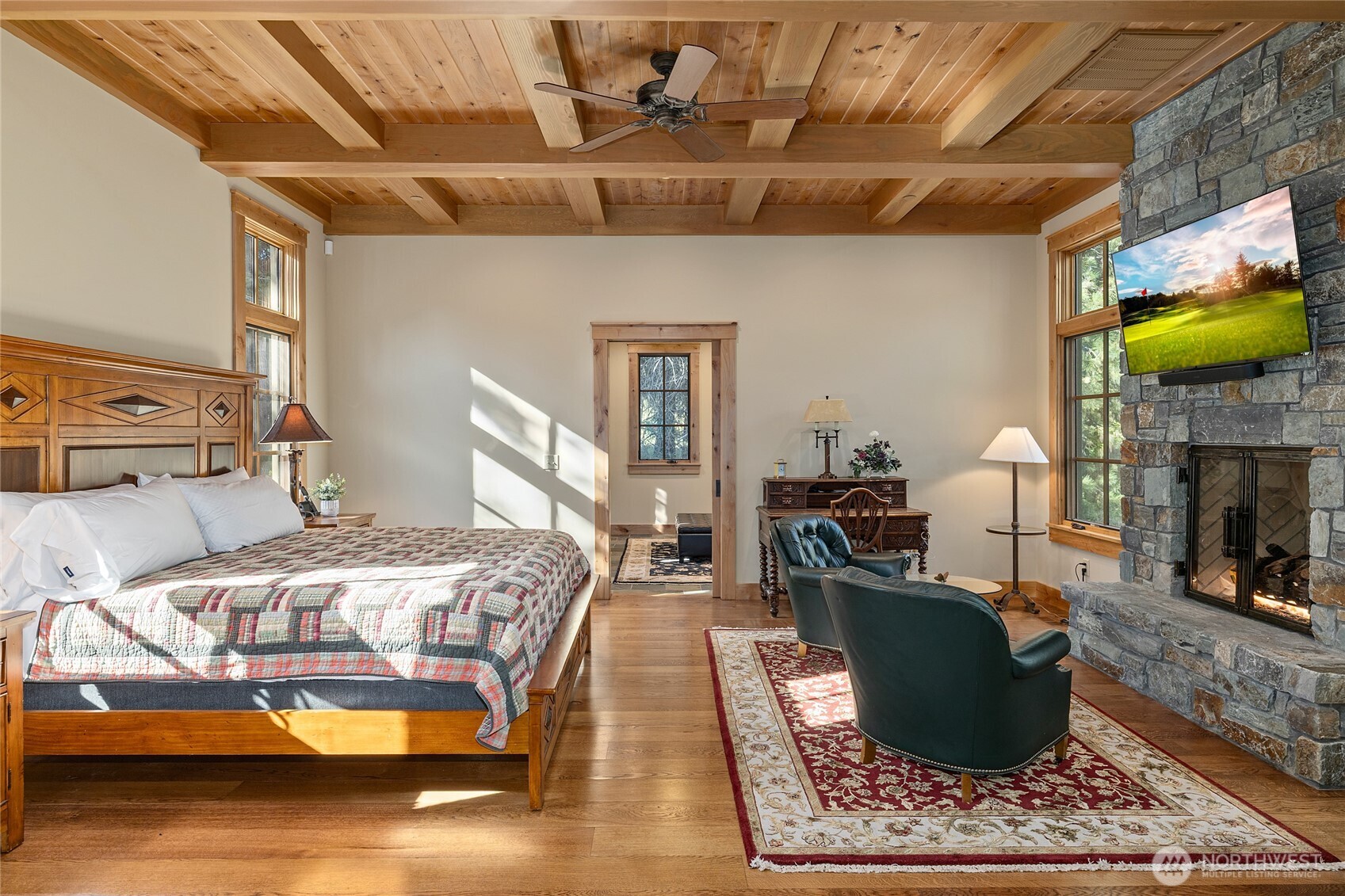 151 Rushing Water Lane Cle Elum, WA 98922 - Photo 19 of 40 a living room with furniture and a fireplace
