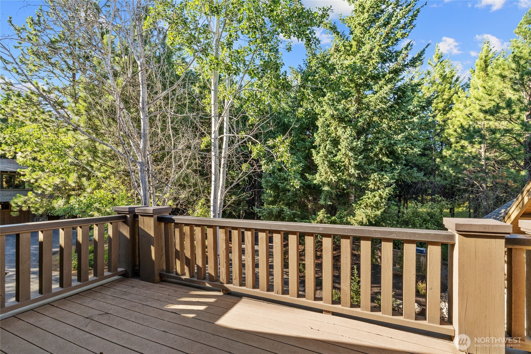 151 Rushing Water Lane Cle Elum, WA 98922 - Photo 24 of 40 a balcony with wooden floor and fence