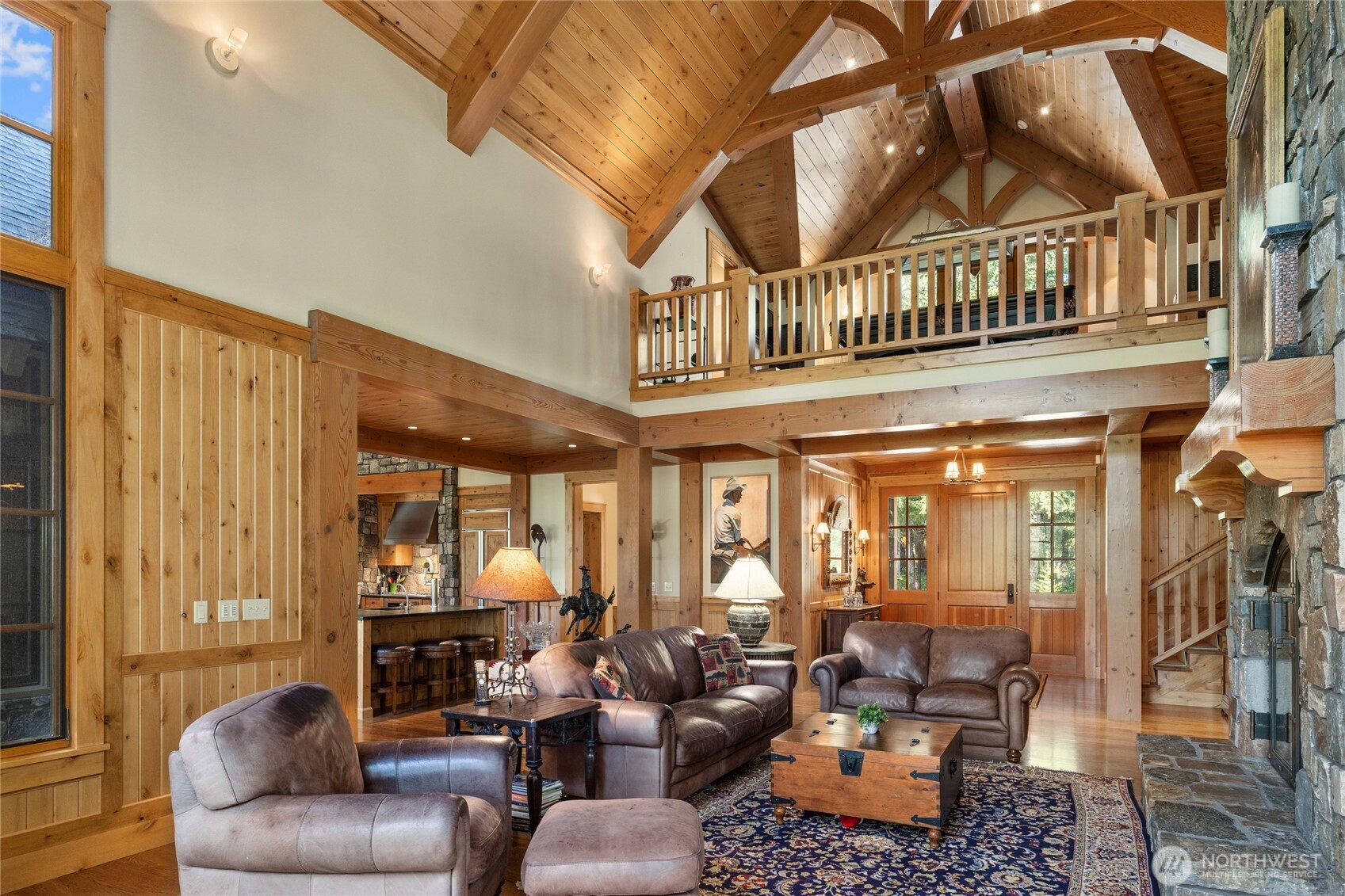 151 Rushing Water Lane Cle Elum, WA 98922 - Photo 8 of 40 a living room with furniture a window and a chandelier