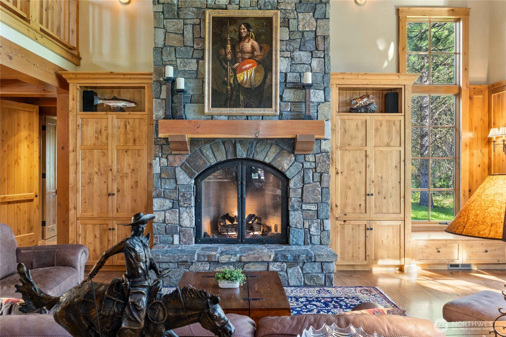 151 Rushing Water Lane Cle Elum, WA 98922 - Photo 9 of 40 a living room with furniture and a fireplace