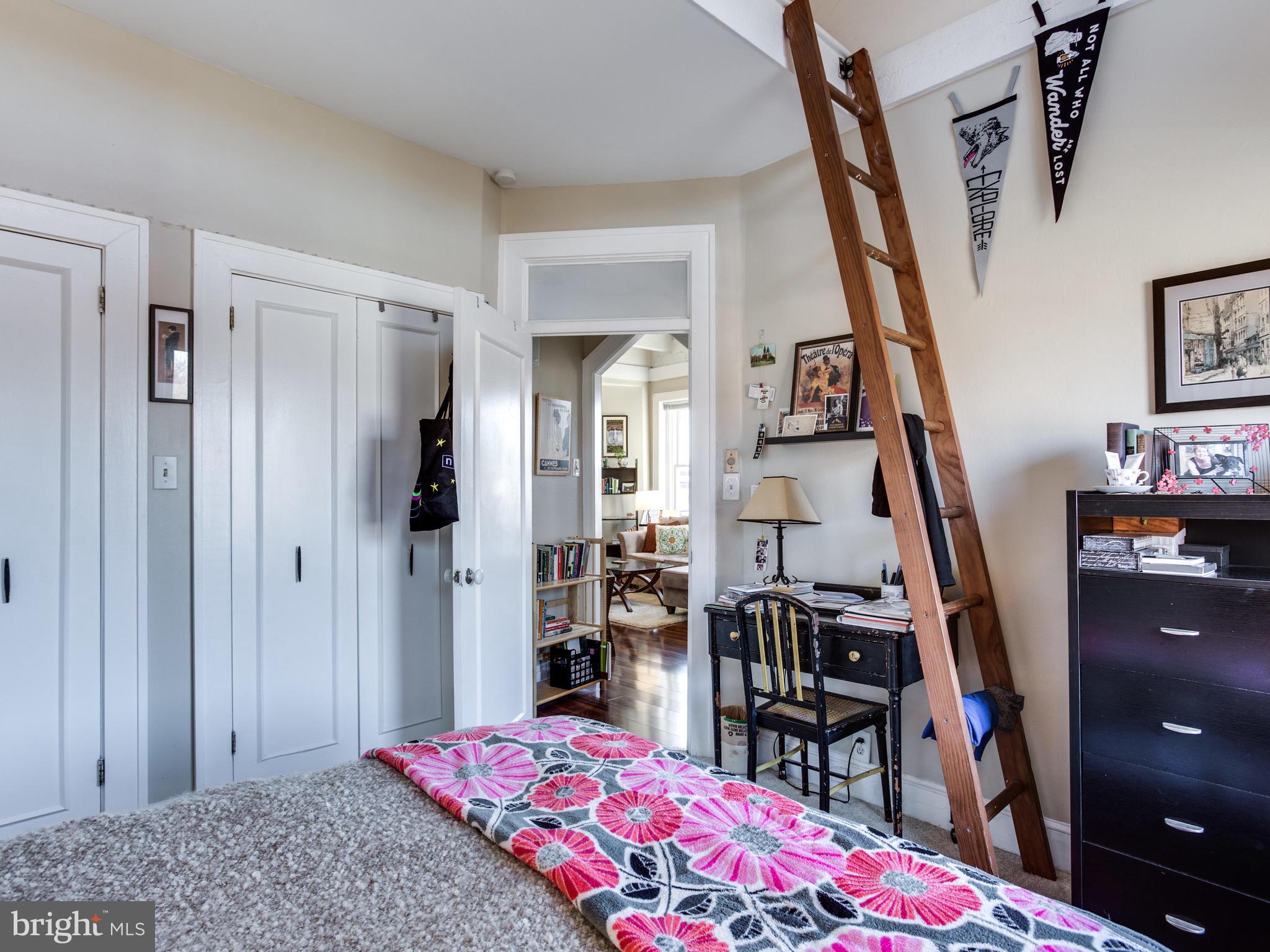 1954 Calvert Street Northwest Washington, DC 20009 - Photo 17 of 30 Unit 2 Bedroom 2, Lots of Closets, Ladder to Loft