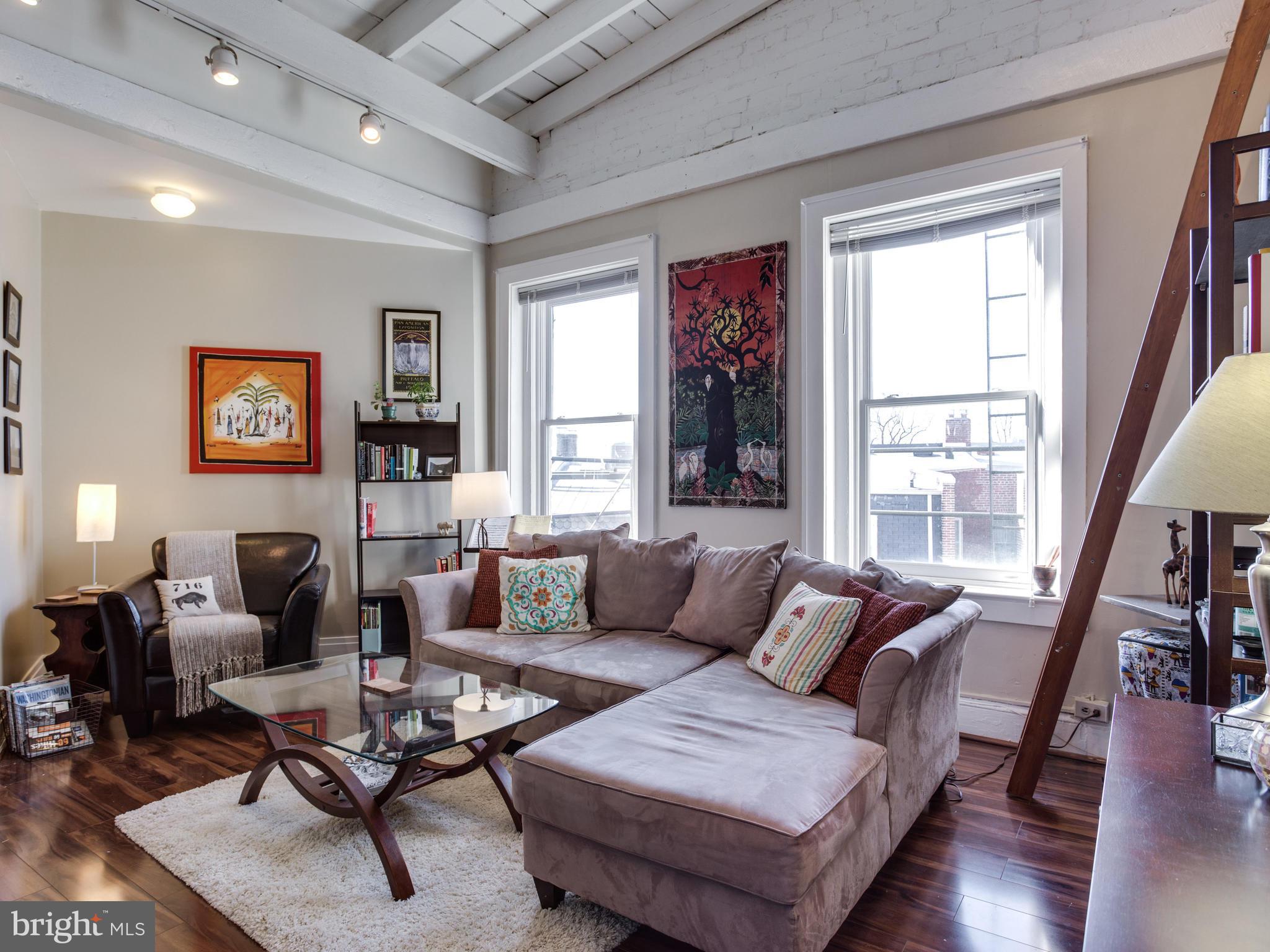 1954 Calvert Street Northwest Washington, DC 20009 - Photo 10 of 30 Unit 2 Sunny Living Room - Tons of Character