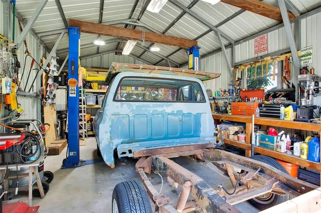 a front view of retail shop with outdoor seating