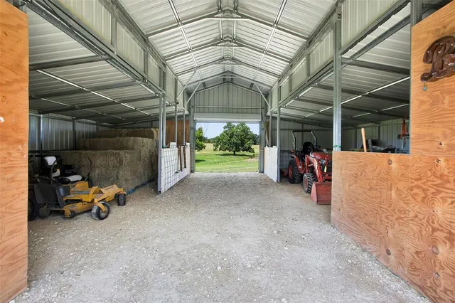 a view of a car park in front of a building