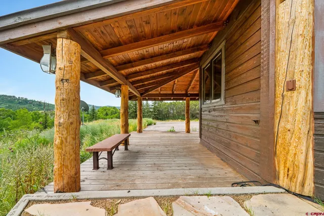 a view of outdoor space with seating area