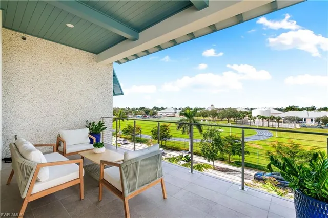 a outdoor space with furniture