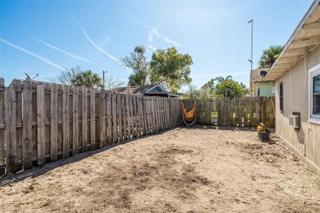 a backyard of a house