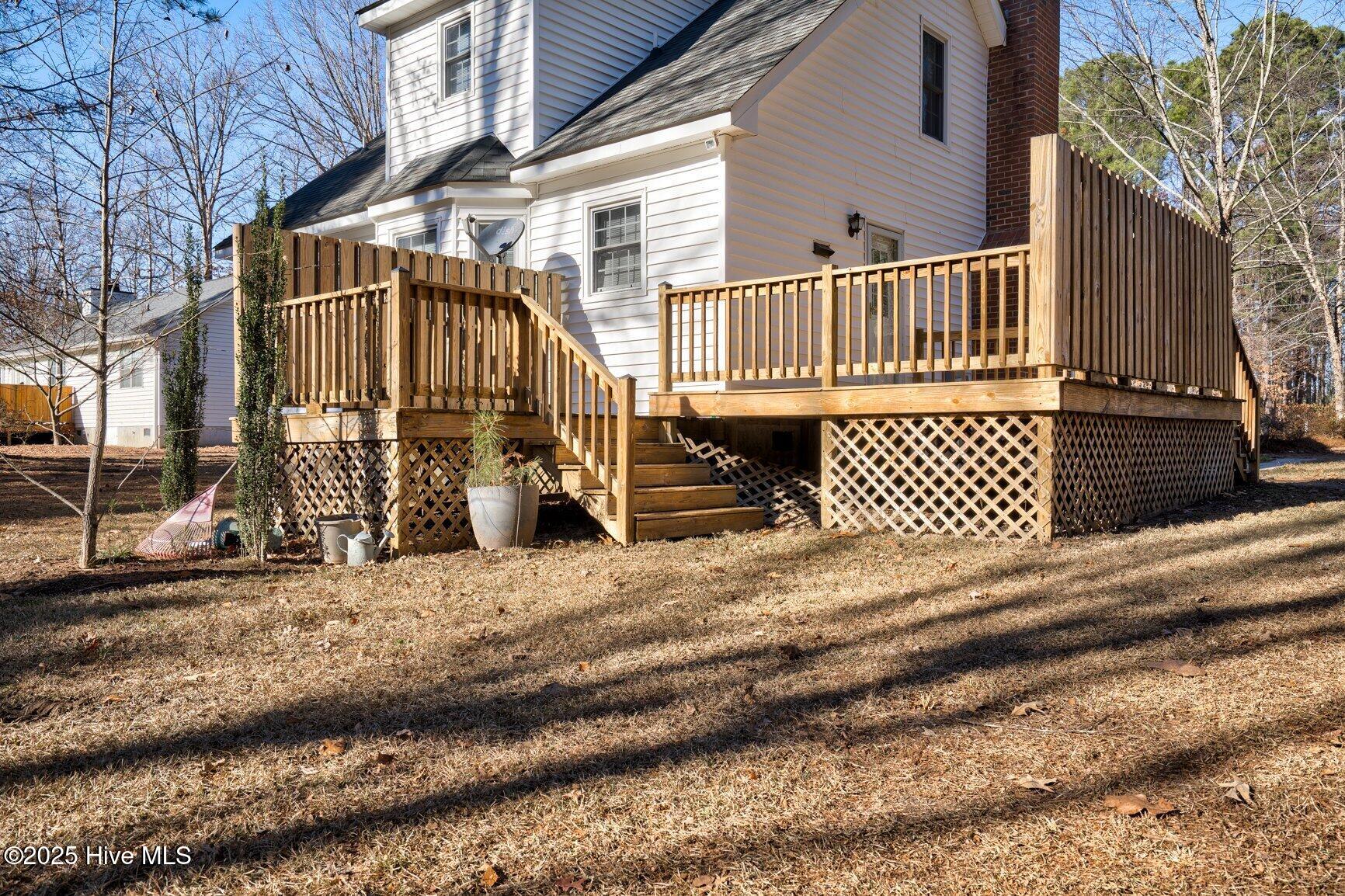 155 Deer Walk Road Tarboro, NC 27886 - Photo 29 of 31 Back deck and view of home