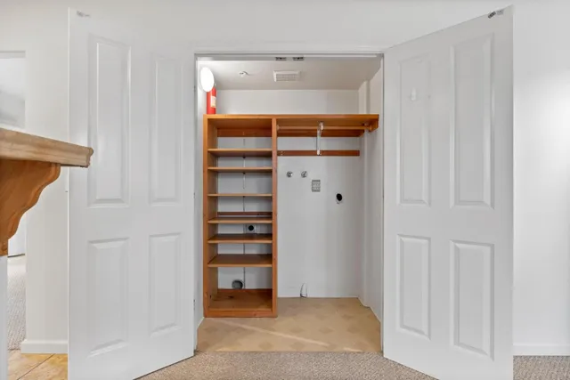 a view of closet area