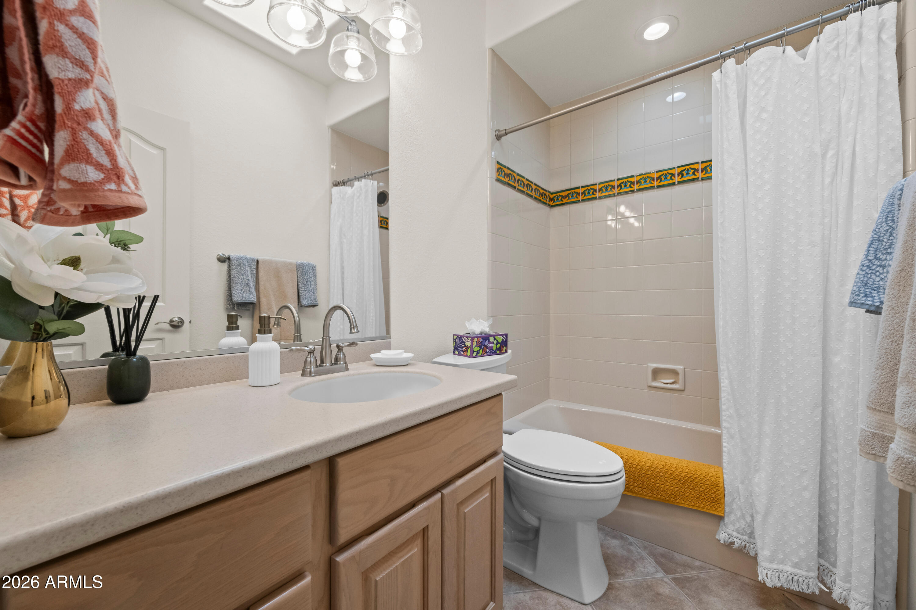 27504 North Montana Drive Rio Verde, AZ 85263 - Photo 26 of 32 a bathroom with a granite countertop sink a toilet and shower