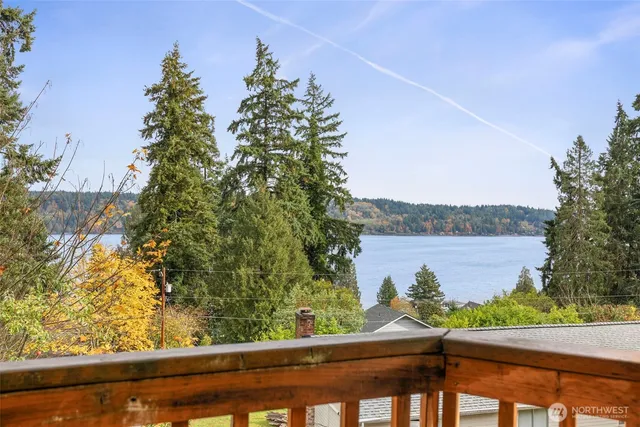 a view of lake from a window