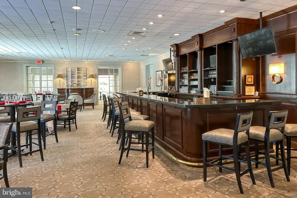 a view of a dining area with furniture