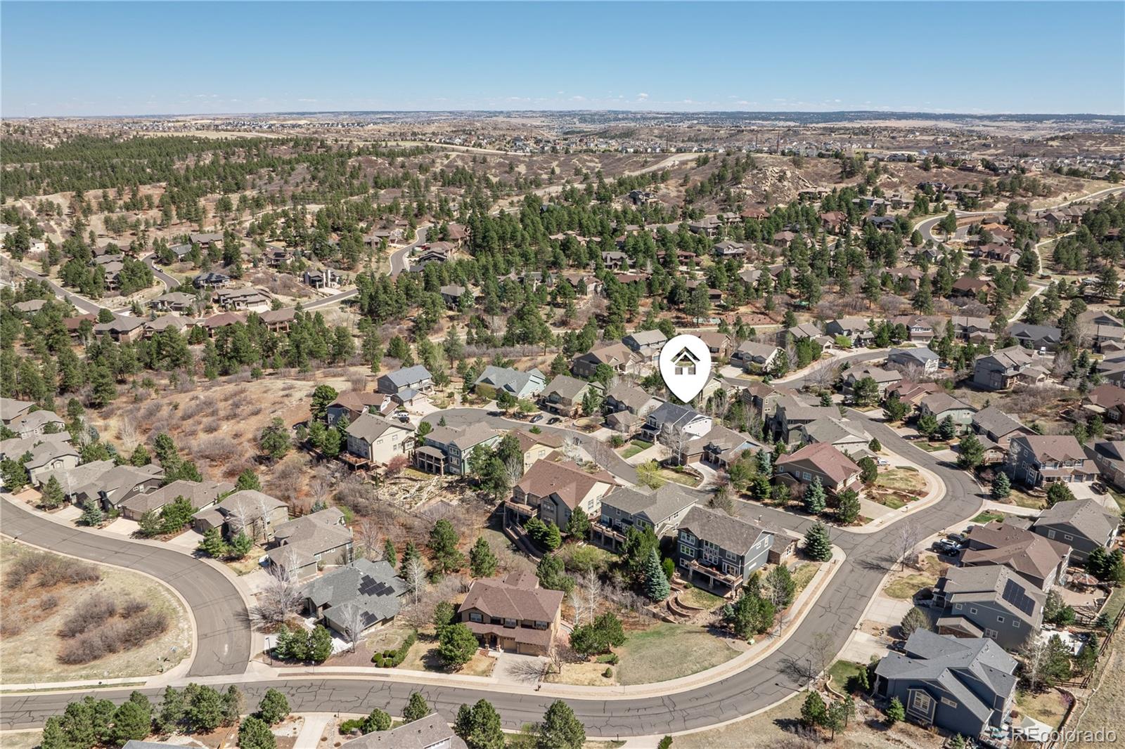 1610 Ridgetrail Court Castle Rock, CO 80104 - Photo 46 of 50 an aerial view of multiple house