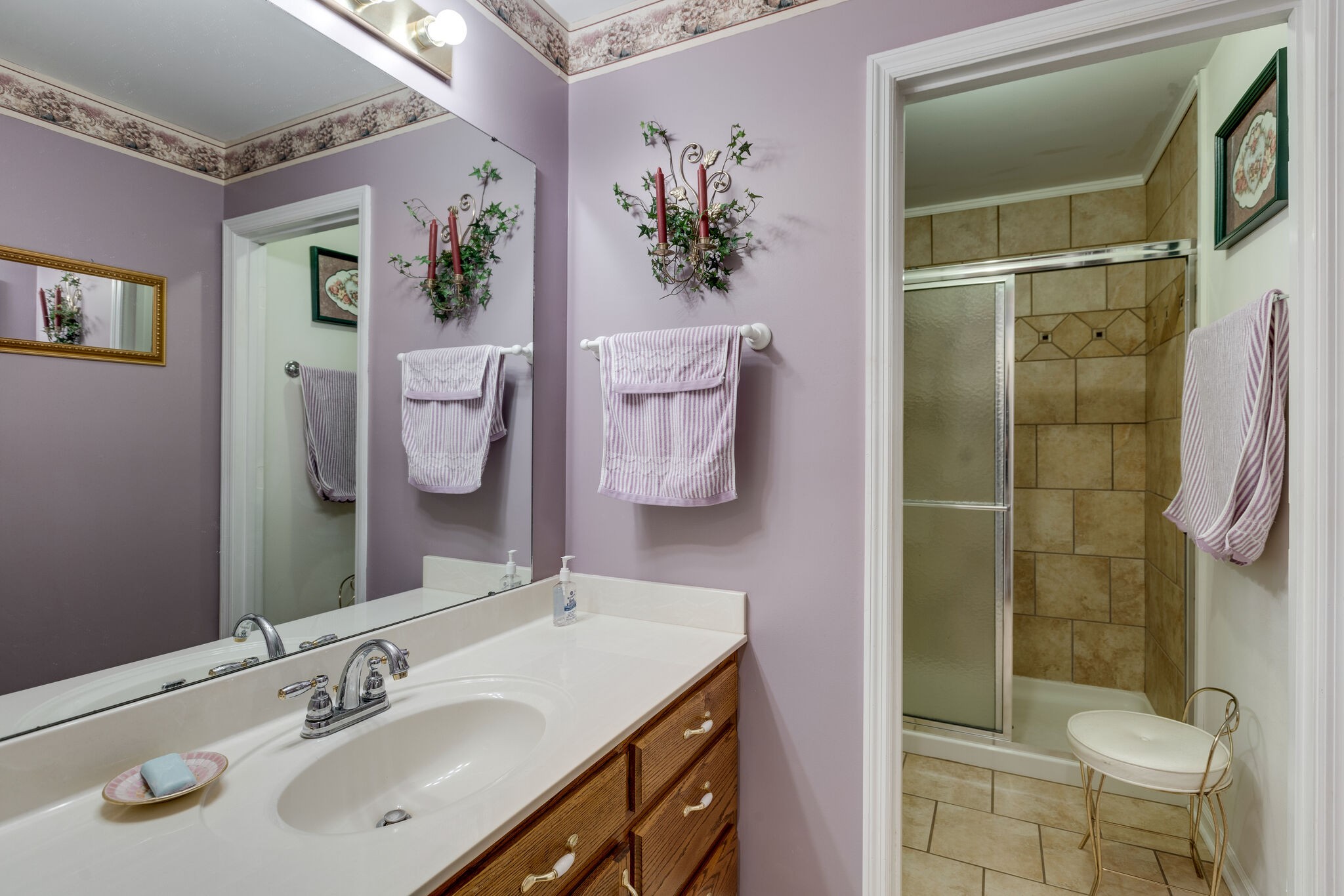 10 Harding Road Leoma, TN 38468 - Photo 18 of 26 a bathroom with a sink a toilet and shower