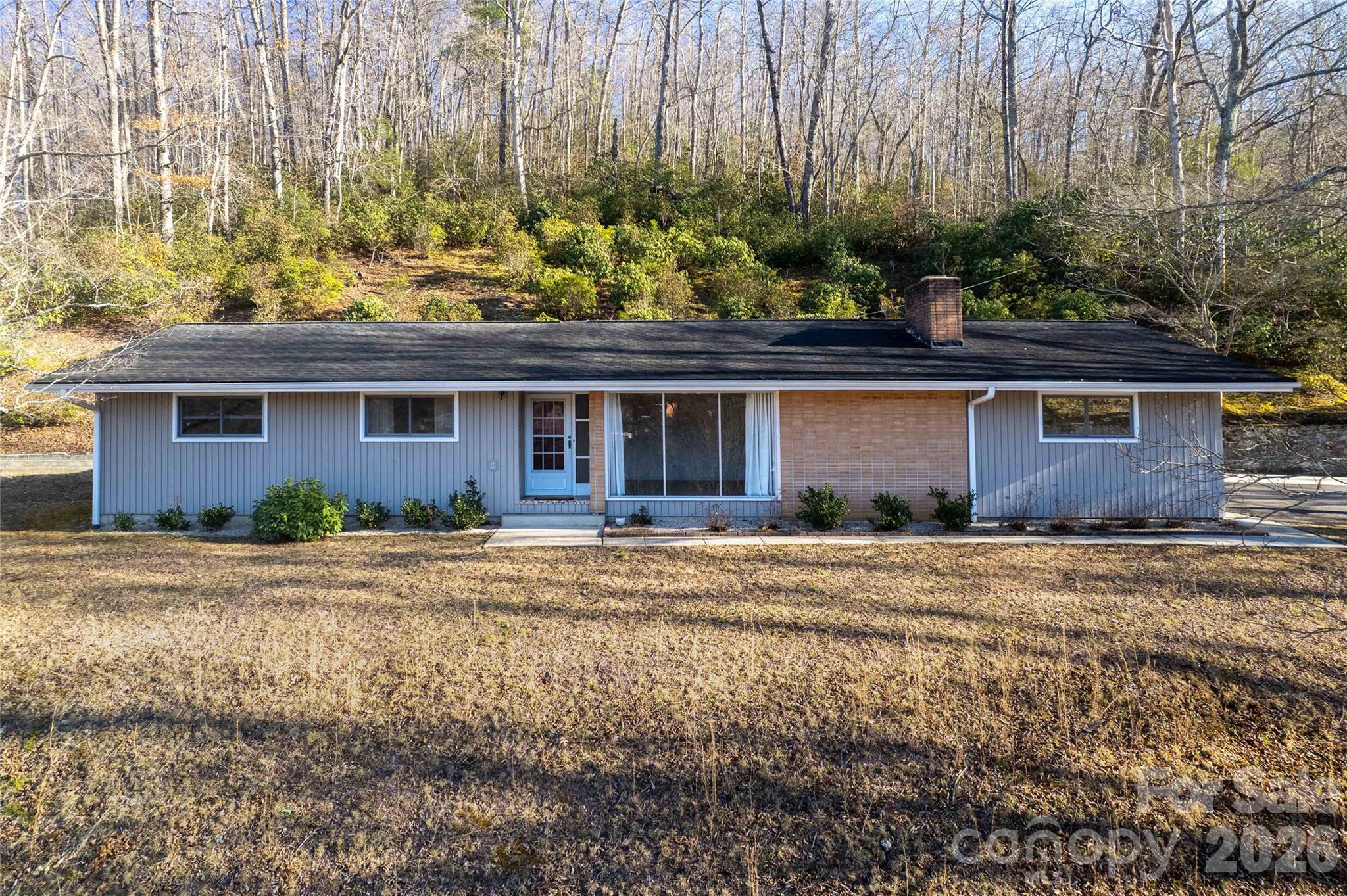 front view of house with a yard