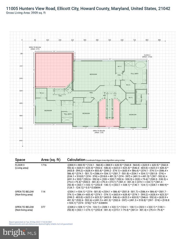 11005 Hunters View Road Ellicott City, MD 21042 - Photo 70 of 71 GLA Floor Plan