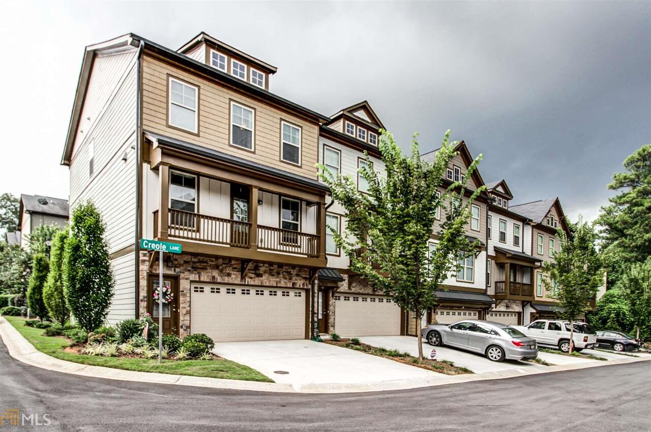 a front view of a building with street